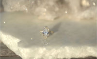 4.18CT Marquise Lab Diamond Bezel Engagement Ring